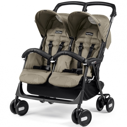 Коляска для двойни Peg Perego Aria Shopper Twin Geo Beige