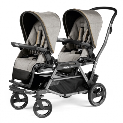Коляска для двойни 2 в 1 Peg Perego Duette Piroet Luxe Grey