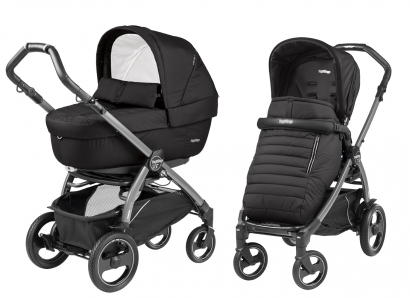 Коляска 2 в 1 Peg Perego Book 51 S Elite Combo (прогулочный блок Pop-Up Completo, шасси White/Black) Breeze Noir