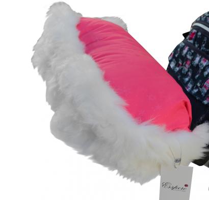 Муфта для рук на коляску Esspero Maria  (натуральный мех) Pink