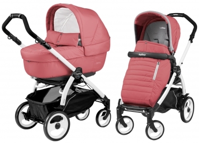 Коляска 2 в 1 Peg Perego Book 51 Elite Combo (прогулочный блок Pop-Up Completo, шасси Jet) Breeze Coral