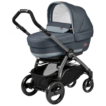 Коляска для новорожденных Peg Perego Book 51 Elite (шасси White/Black) Blue Denim