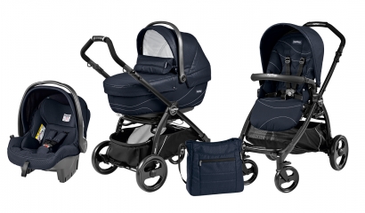 Коляска 3 в 1 Peg Perego Book Plus XL Set Modular (прогулочный блок Pop-Up Sportivo) Bloom Navy