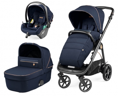 Коляска 3 в 1 Peg Perego Veloce Lounge Modular Special Edition Blue Shine