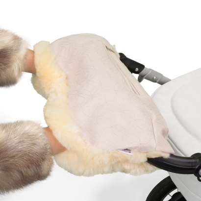 Муфта для рук на коляску Esspero Julia (натуральный мех) Beige