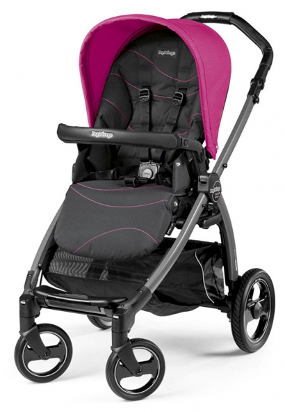 Прогулочная коляска Peg Perego Book S Pop-Up Sportivo (шасси White/Black) Bloom Pink