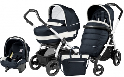 Коляска 3 в 1 Peg Perego Book 51 S Elite Modular System (прогулочный блок Pop-Up Completo, шасси Jet) Luxe Blue