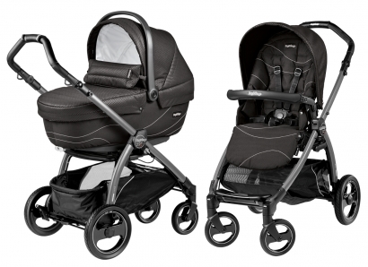 Коляска 2 в 1 Peg Perego Book S XL Modular System (прогулочный блок Pop-Up Sportivo, шасси Jet) Bloom Black