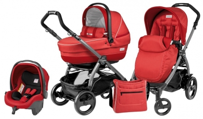 Коляска 3 в 1 Peg Perego Book 51 XL Set Modular (прогулочный блок Pop-Up Completo, шасси Jet) Sunset