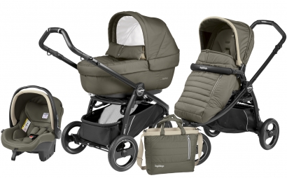 Коляска 3 в 1 Peg Perego Book Scout Elite Set Modular (прогулочный блок Pop-Up Completo) Breeze Kaki