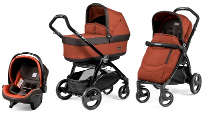 Коляска 3 в 1 Peg Perego Book Plus Pop-Up Modular System (прогулочный блок Pop-Up Completo) Terracotta