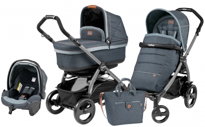 Коляска 3 в 1 Peg Perego Book 51 Pop-Up Modular System (шасси Jet) Blue Denim