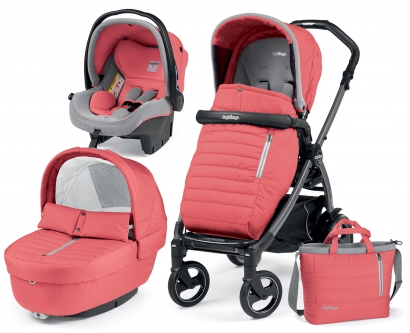 Коляска 3 в 1 Peg Perego Book 51S Breeze Set Modular (шасси White/Black) Breeze Coral