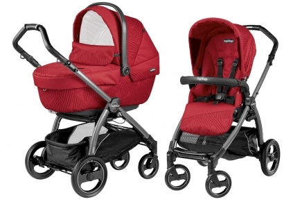 Коляска 2 в 1 Peg Perego Book S XL Modular System (прогулочный блок Pop-Up Sportivo, шасси Jet) Geo Red