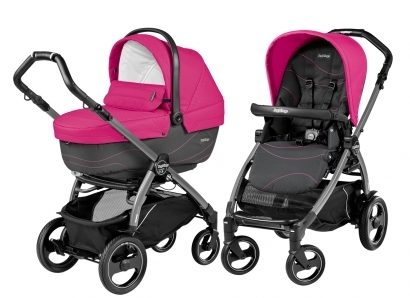 Коляска 2 в 1 Peg Perego Book 51S XL Modular System (прогулочный блок Pop-Up Sportivo, шасси Jet) Bloom Pink