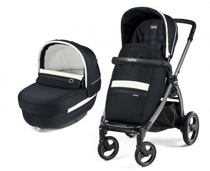 Коляска 2 в 1 Peg Perego Book S Elite Combo (прогулочный блок Pop-Up Completo, шасси White/Black) Luxe Prestige