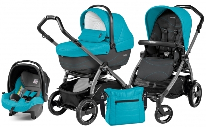 Коляска 3 в 1 Peg Perego Book 51 S XL Set Modular (прогулочный блок Pop-Up Sportivo, шасси Jet) Bloom Scuba