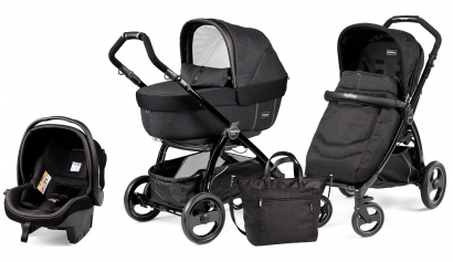 Коляска 3 в 1 Peg Perego Book Plus Elite Set Modular (прогулочный блок Pop-Up Completo) Onyx