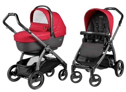 Коляска 2 в 1 Peg Perego Book S XL Modular System (прогулочный блок Pop-Up Sportivo, шасси Jet) Bloom Red