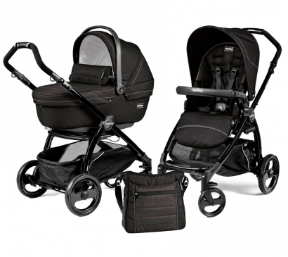 Коляска 2 в 1 Peg Perego Book Plus XL Modular System (прогулочный блок Pop-Up Sportivo) Mod Black