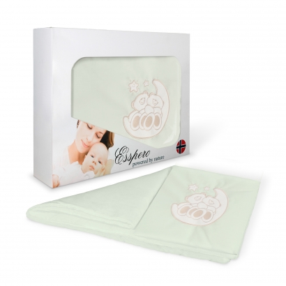 Постельный комплект Esspero Lui из 5 предметов Мишка на луне ментол