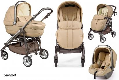 Детская коляска 3 в 1 Peg Perego Martinelli Pliko Switch Easy Drive Modular Caramel