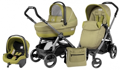 Коляска 3 в 1 Peg Perego Book 51 XL Set Modular (прогулочный блок Pop-Up Completo, шасси Jet) Green Tea