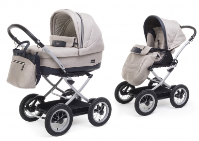 Коляска 2 в 1 Peg Perego Culla Elite Velo + Seggiolino Giro Luxe Beige