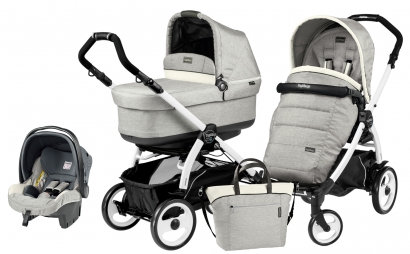 Коляска 3 в 1 Peg Perego Book 51 Pop Up Set Modular (шасси White/Black) Luxe Opal