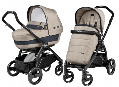 Коляска 2 в 1 Peg Perego Book Plus Elite Modular System (прогулочный блок Pop-Up Completo) Luxe Beige