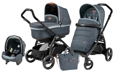 Коляска 3 в 1 Peg Perego Book Plus Pop-Up Modular System (прогулочный блок Pop-Up Completo) Blue Denim