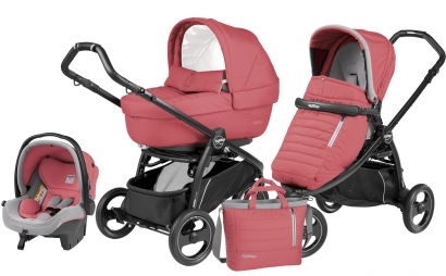 Коляска 3 в 1 Peg Perego Book Scout Elite Set Modular (прогулочный блок Pop-Up Completo) Breeze Coral