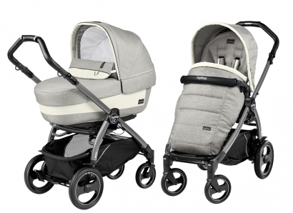 Коляска 2 в 1 Peg Perego Book 51 S Elite Combo (прогулочный блок Pop-Up Completo, шасси White/Black) Luxe Opal