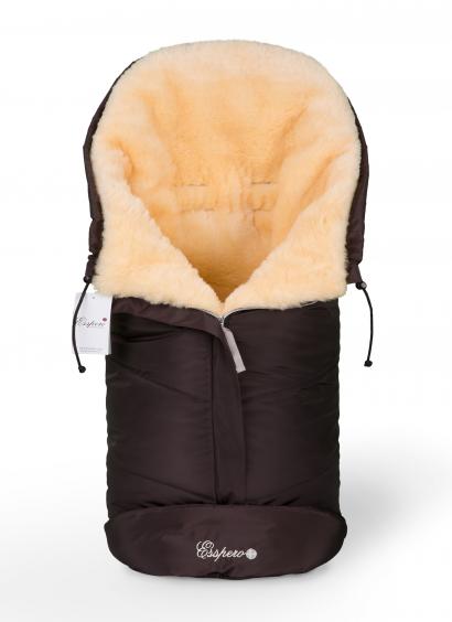 Конверт в коляску Esspero Sleeping Bag (натуральная 100% шерсть) Chocolat