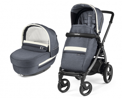 Коляска 2 в 1 Peg Perego Book 51 S Elite Combo (прогулочный блок Pop-Up Completo, шасси White/Black) Luxe Mirage