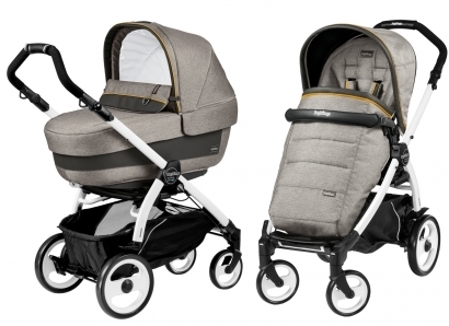 Коляска 2 в 1 Peg Perego Book 51 Elite Combo (прогулочный блок Pop-Up Completo, шасси Jet) Luxe Grey