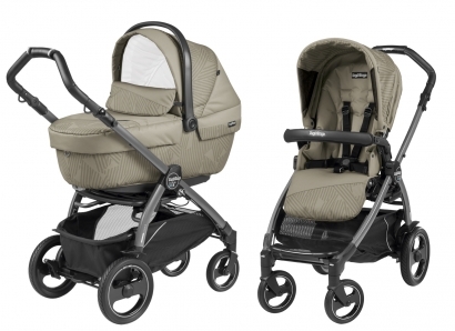Коляска 2 в 1 Peg Perego Book 51S XL Modular System (прогулочный блок Pop-Up Sportivo, шасси Jet) Geo Beige