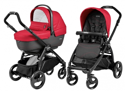 Коляска 2 в 1 Peg Perego Book Plus XL Modular System (прогулочный блок Pop-Up Sportivo) Bloom Red