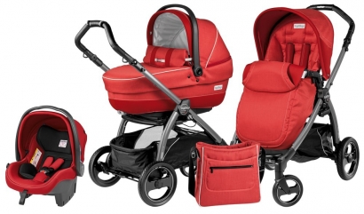 Коляска 3 в 1 Peg Perego Book S XL Modular System (прогулочный блок Pop-Up Completo, шасси Jet) Sunset