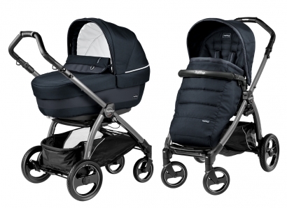 Коляска 2 в 1 Peg Perego Book S Elite Combo (прогулочный блок Pop-Up Completo, шасси Jet) Luxe Bluenight