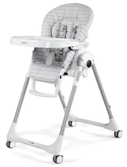 Стульчик для кормления Peg Perego Prima Pappa Follow Me Linear Grey
