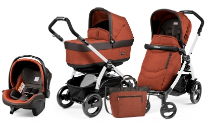 Коляска 3 в 1 Peg Perego Book 51 Pop Up Set Modular (шасси White/Black) Terracotta