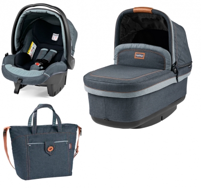 Коляска 3 в 1 Peg Perego Set Modular Pop Up (без шасси) Blue Denim