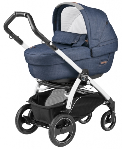 Коляска для новорожденных Peg Perego Book 51 S Elite (шасси White/Black) Urban Denim