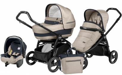 Коляска 3 в 1 Peg Perego Book Scout Elite Set Modular (прогулочный блок Pop-Up Completo) Luxe Beige