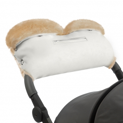 Муфта для рук Esspero Isabella (натуральная овечья шерсть) White