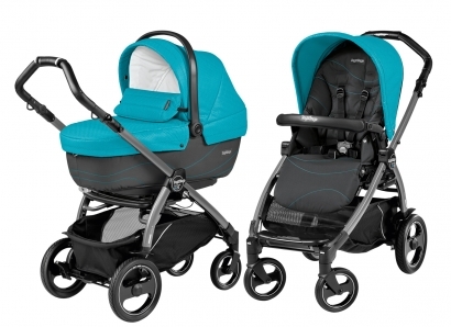 Коляска 2 в 1 Peg Perego Book 51S XL Modular System (прогулочный блок Pop-Up Sportivo, шасси Jet) Bloom Scuba