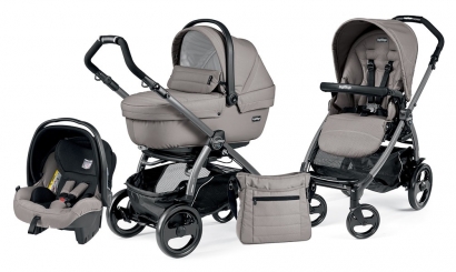 Коляска 3 в 1 Peg Perego Book 51 XL Modular System (прогулочный блок Pop-Up Sportivo, шасси Jet) Mod Beige