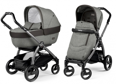 Коляска 2 в 1 Peg Perego Book S Elite Combo (прогулочный блок Pop-Up Completo, шасси White/Black) Atmosphere
