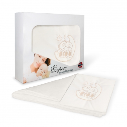 Постельный комплект Esspero Lui из 5 предметов Мишка на луне милк